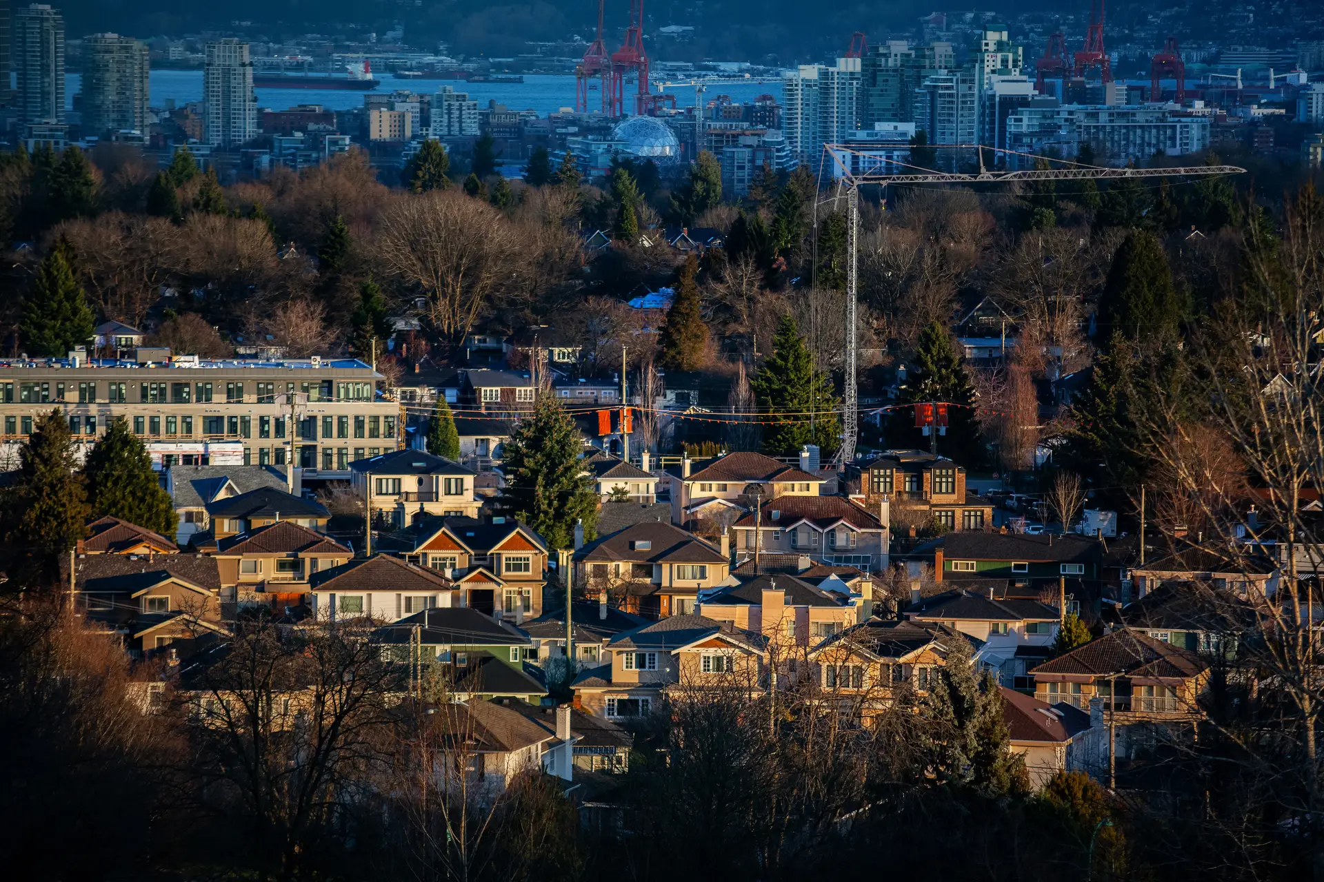 Residential district near downtown Vancouver Canada